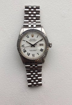 Rolex Edelstahl Oyster Perpetual Buckley Zifferblatt Datejust Armbanduhr