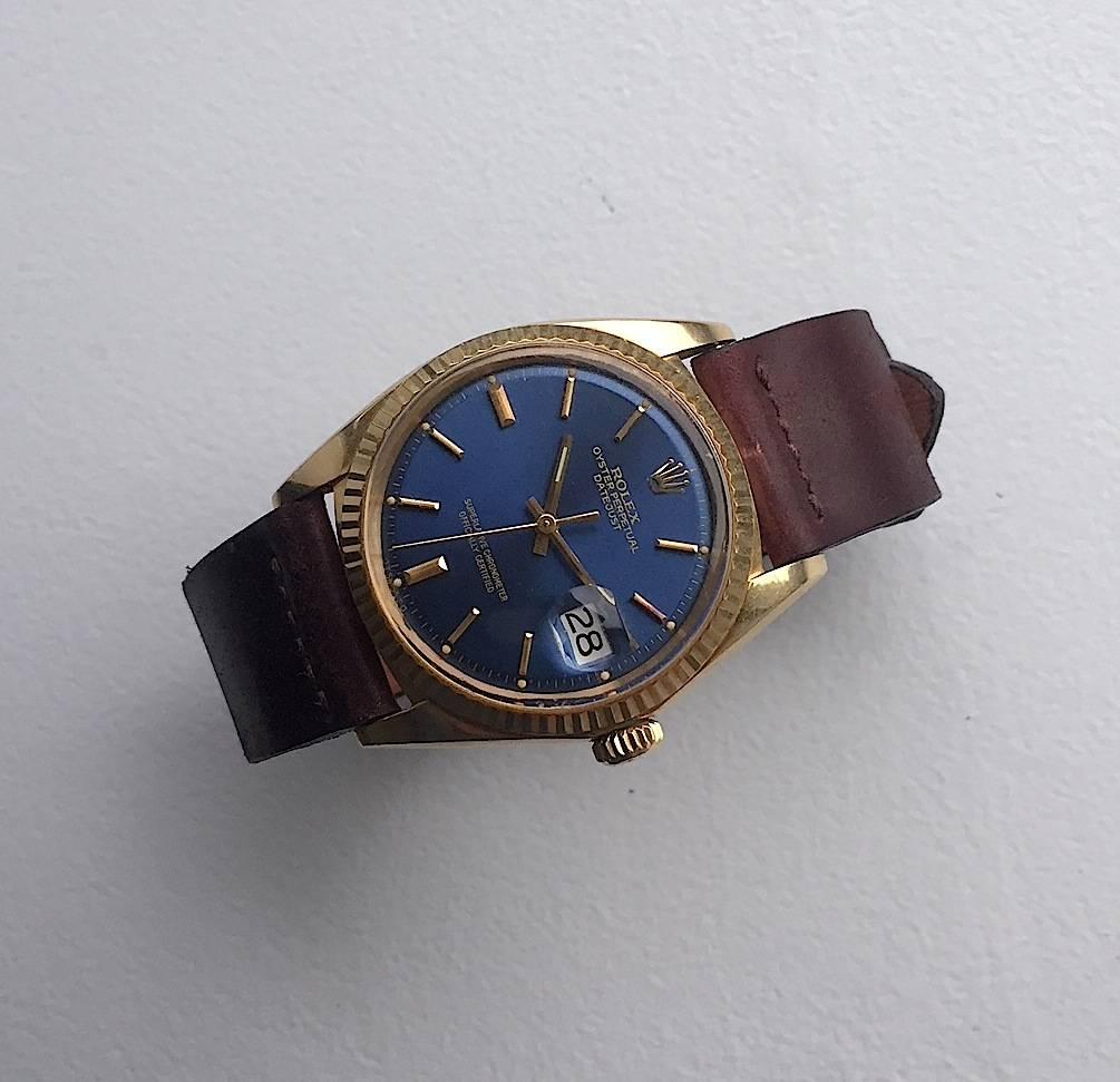 Rolex Yellow Gold Oyster Perpetual Datejust Automatic Wristwatch, 1970s 2