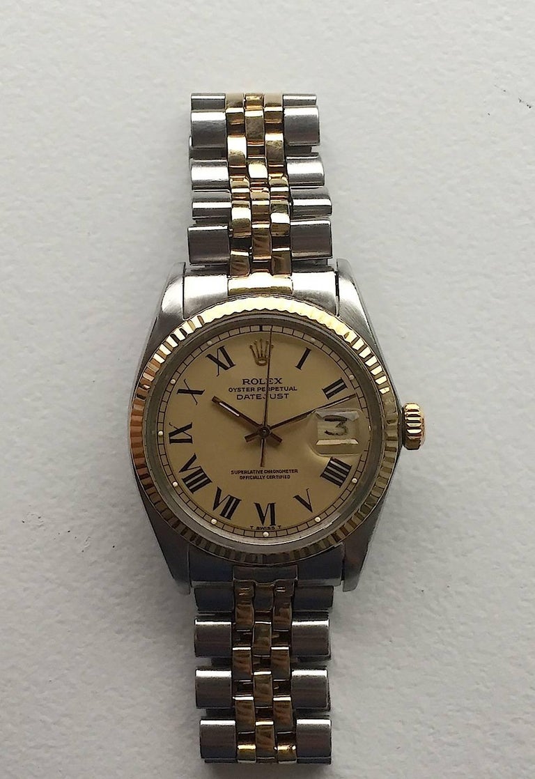 Rolex Two-Tone Oyster Perpetual Datejust Buckley Dial Wristwatch, 1960s ...