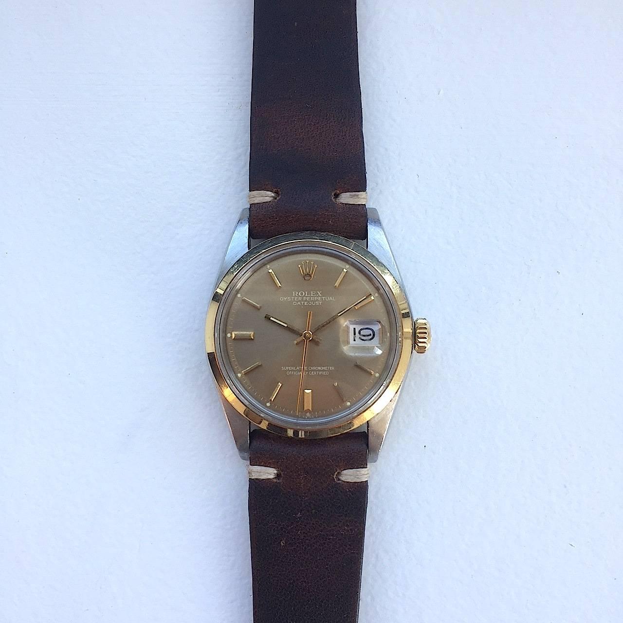 Women's or Men's Rolex Two-Tone Oyster Perpetual Datejust Automatic Watch, 1970s