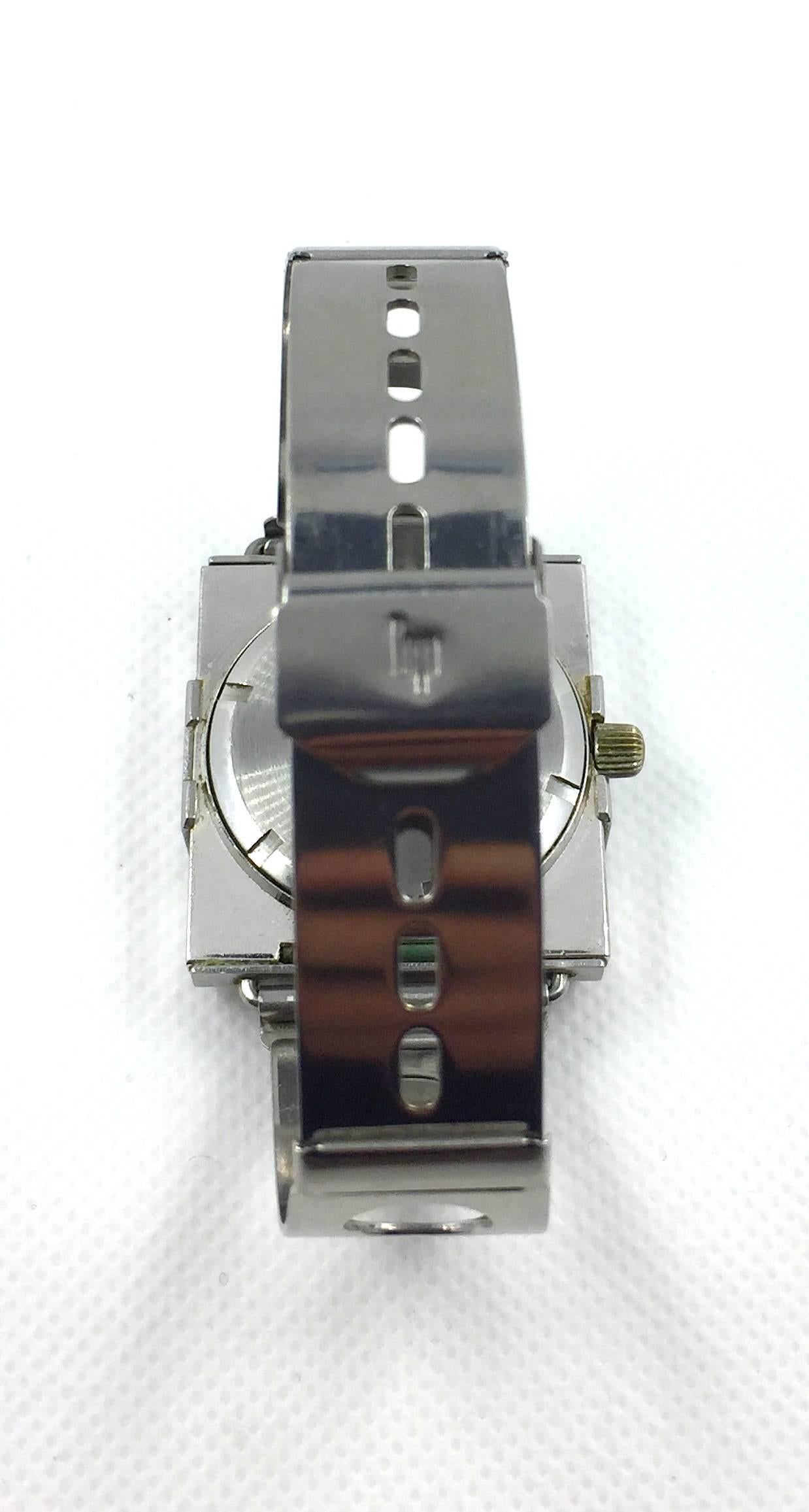 LIP Stainless Steel Manual Wind Wristwatch In Good Condition For Sale In New York, NY