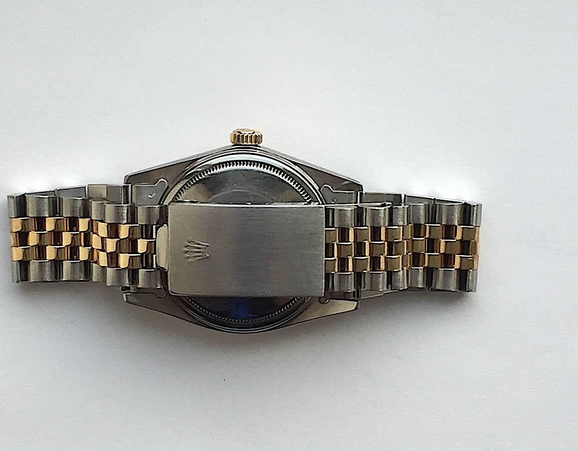 Rolex Steel and Gold Oyster Perpetual Datejust Watch with Box and Papers, 1980s 1