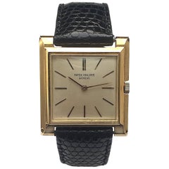 Patek Philippe Yellow Gold Square Manual Wind Wristwatch