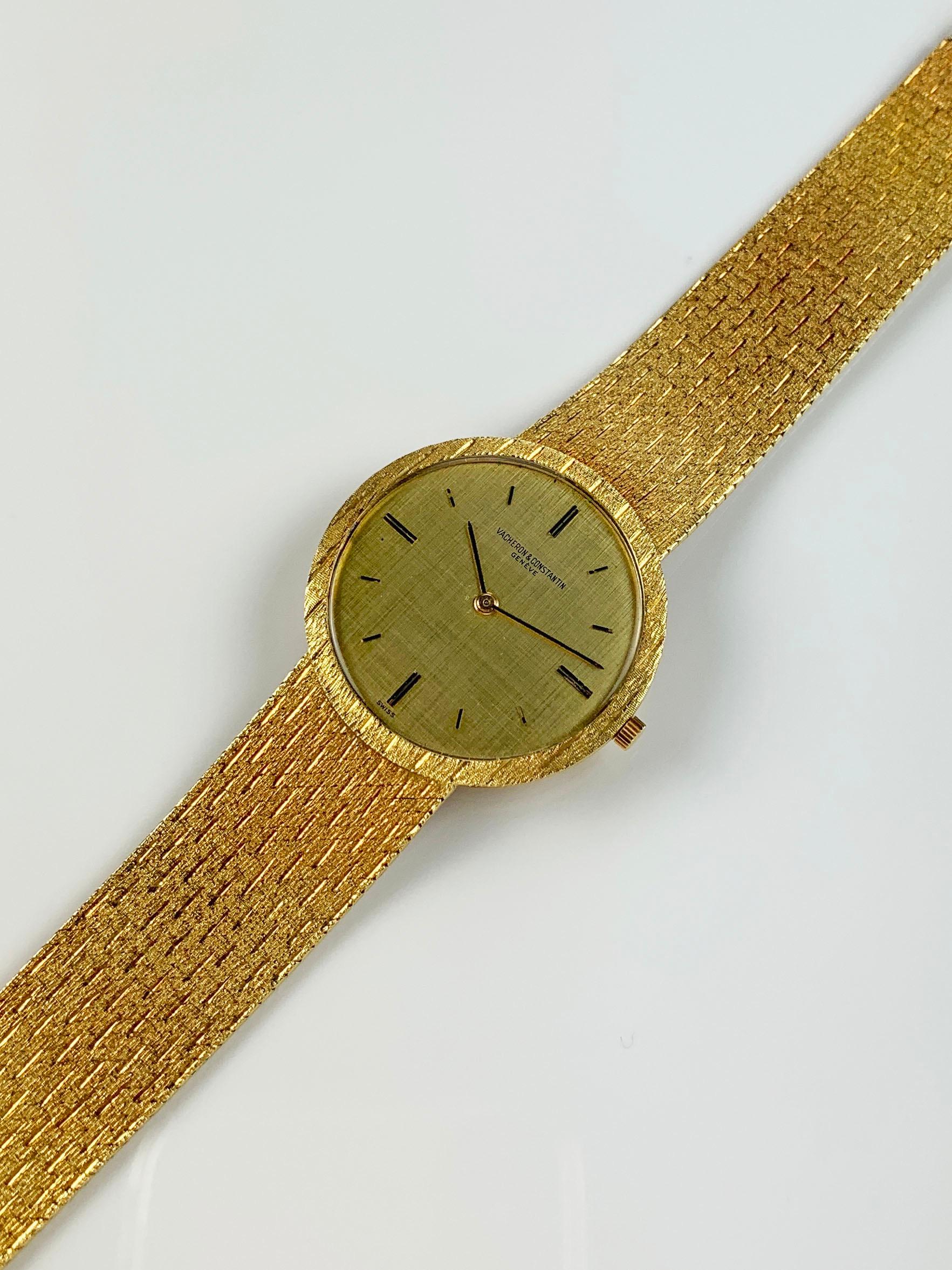Vacheron Constantin 18 Karat Yellow Gold Ultra Thin Manual Wind Watch, 1960s In Good Condition For Sale In New York, NY