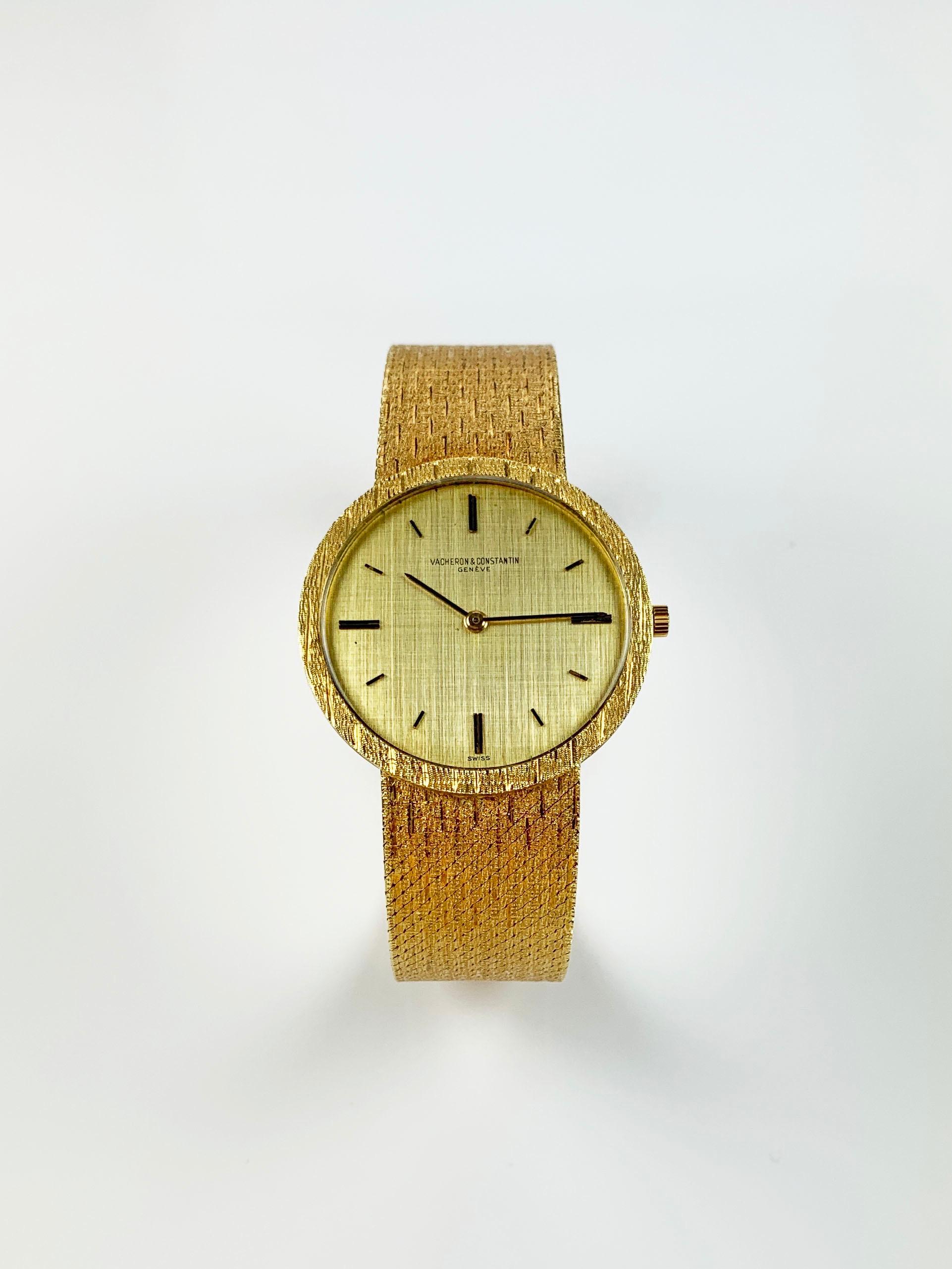 Vacheron Constantin 18 Karat Yellow Gold Ultra Thin Manual Wind Watch, 1960s For Sale 4