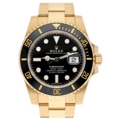 Used Rolex Submariner Date Ceramic Bezel Yellow Gold Black 116618LN Men's Watch