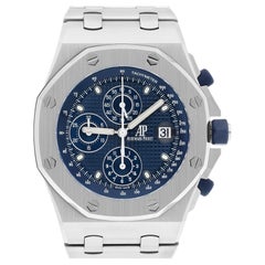 Used Audemars Piguet Royal Oak Offshore Blue Dial Mens Watch 26237ST.OO.1000ST.01 NEW