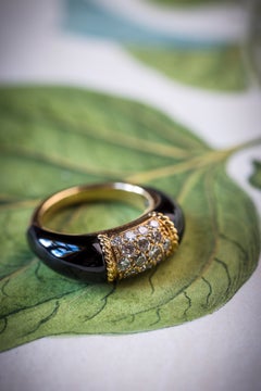 Van Cleef & Arpels, Onyx and Diamond 'Philippine' Ring