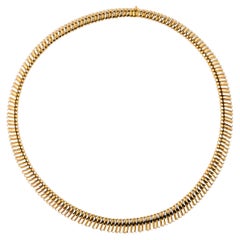 Carlo Weingrill - Collar de tubogas de oro bicolor de los años 70.