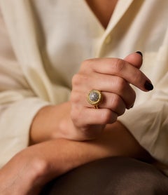 C’est Laudier 18K Gold Diamond Cocktail Ring, 1970s, 0.75ct