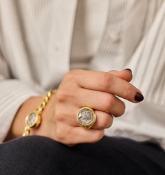 Bulgari Monete Marcus Aurelius 18kt Gold Ring, ca 1970