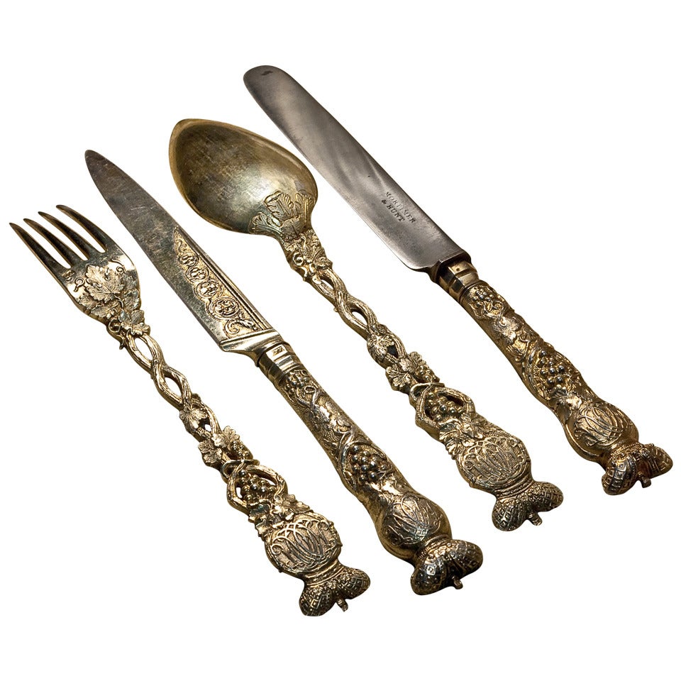 1840s Russian Imperial Silver Flatware Set