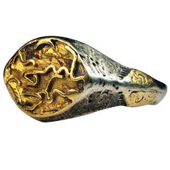 Medieval Silver Gold Ring