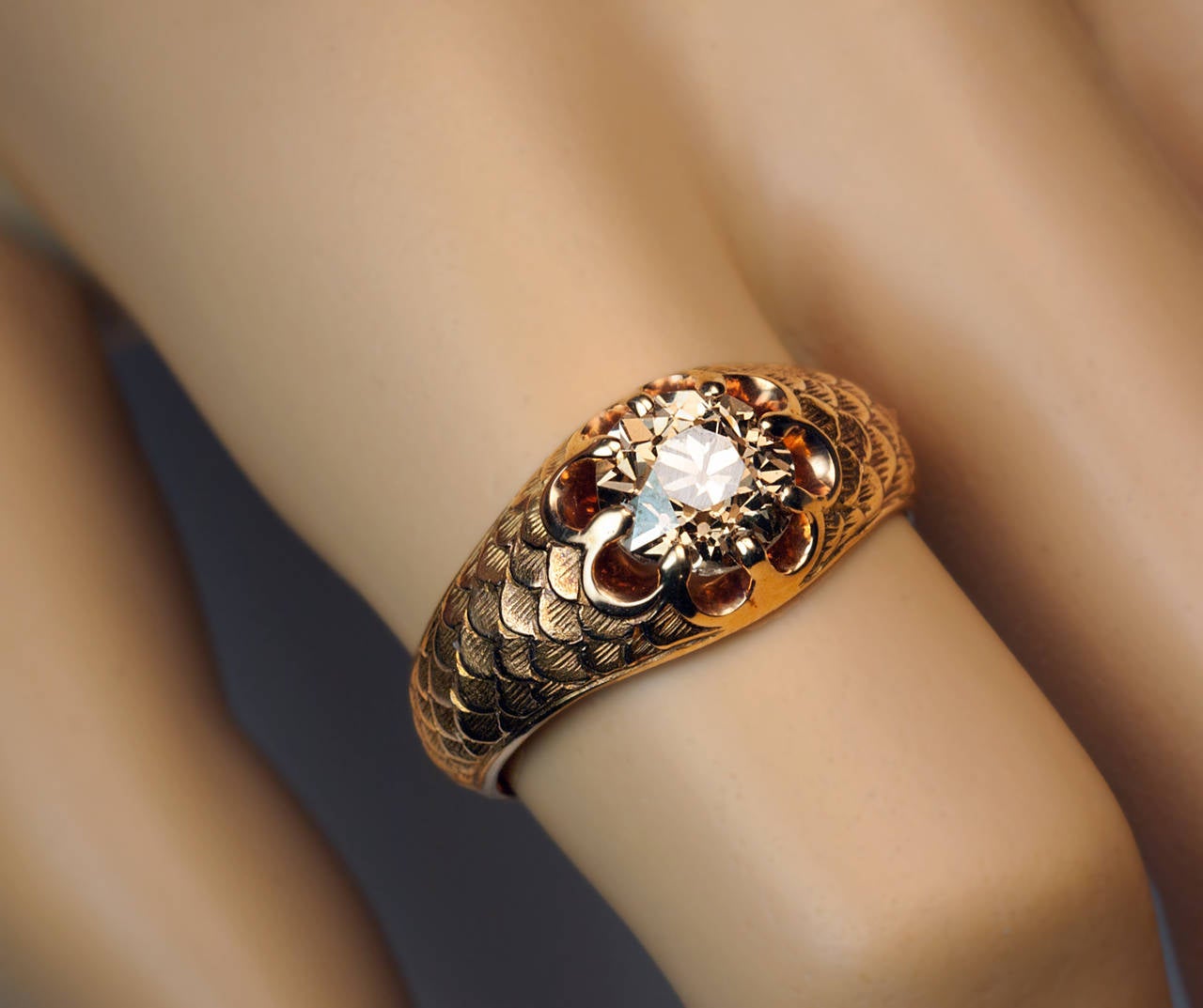 mens antique diamond rings