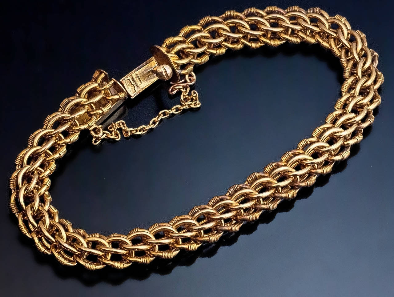 Antique Russian / Polish Braided Gold Bracelet at 1stDibs russian