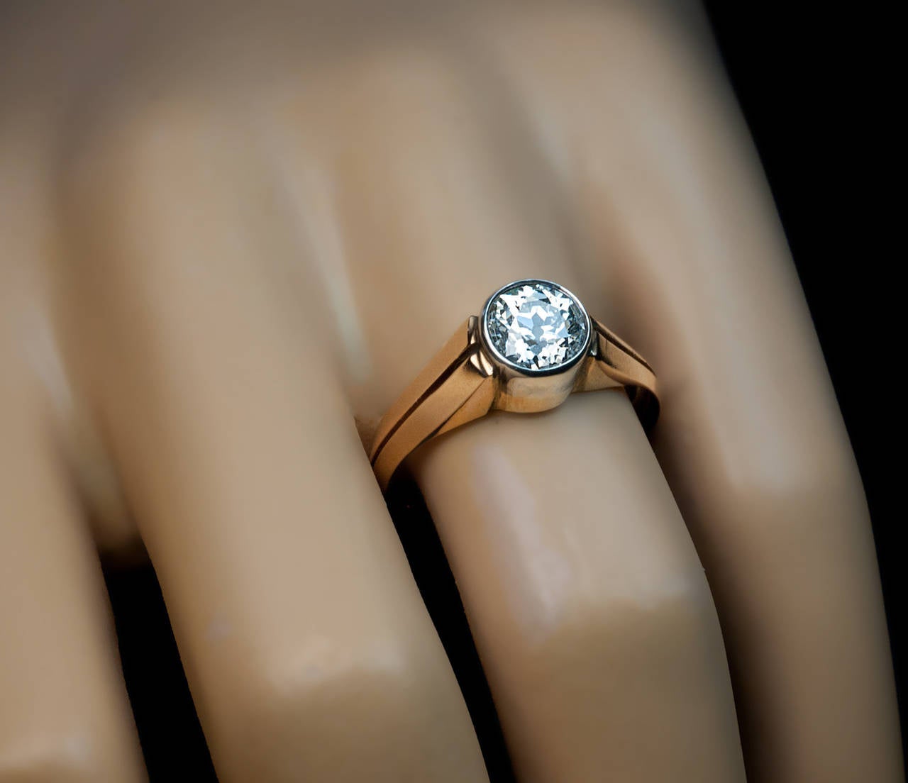 1 carat diamond mens ring gold