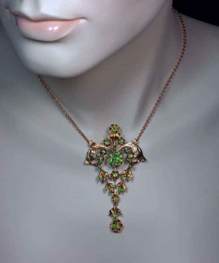 Edwardian Antique Russian Demantoid Necklace