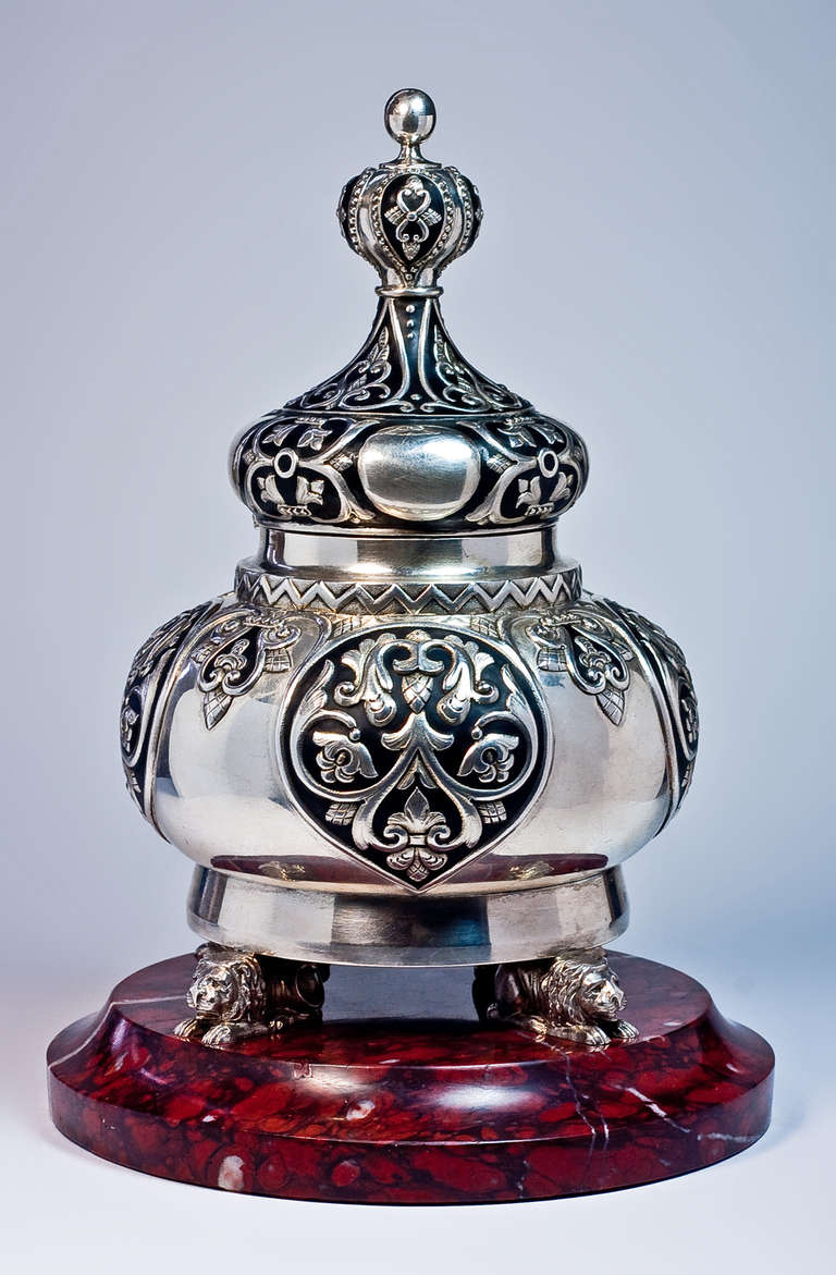 silver zeppelin inkwell