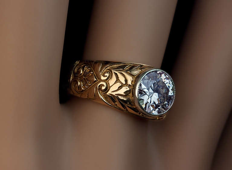 Women's or Men's Antique Russian Diamond Ring