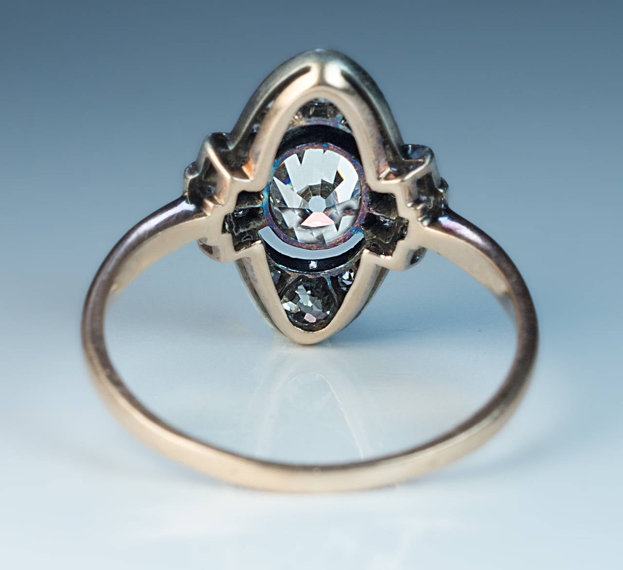 Antique Edwardian Diamond Cluster Ring In Excellent Condition In Chicago, IL