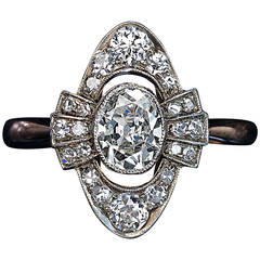 Antique Edwardian Diamond Cluster Ring