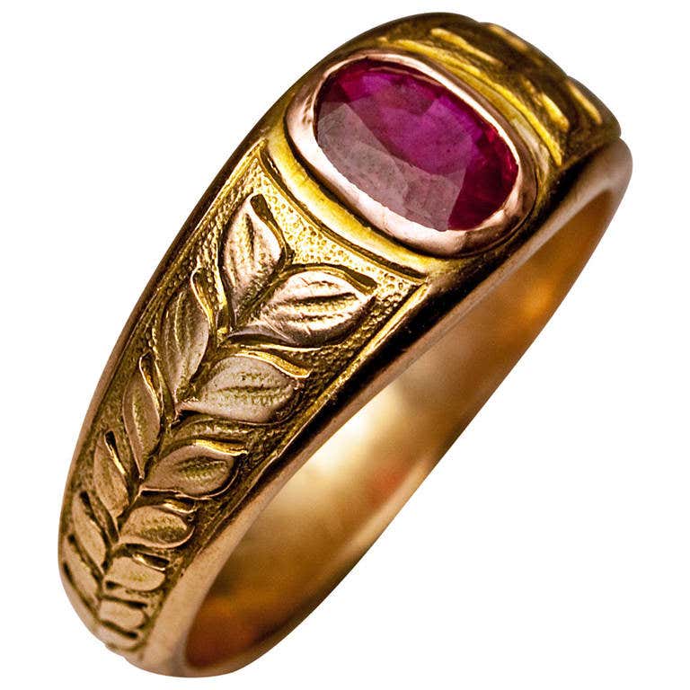 Antique Ruby Men's Ring at 1stDibs | antique mens rings, mens vintage