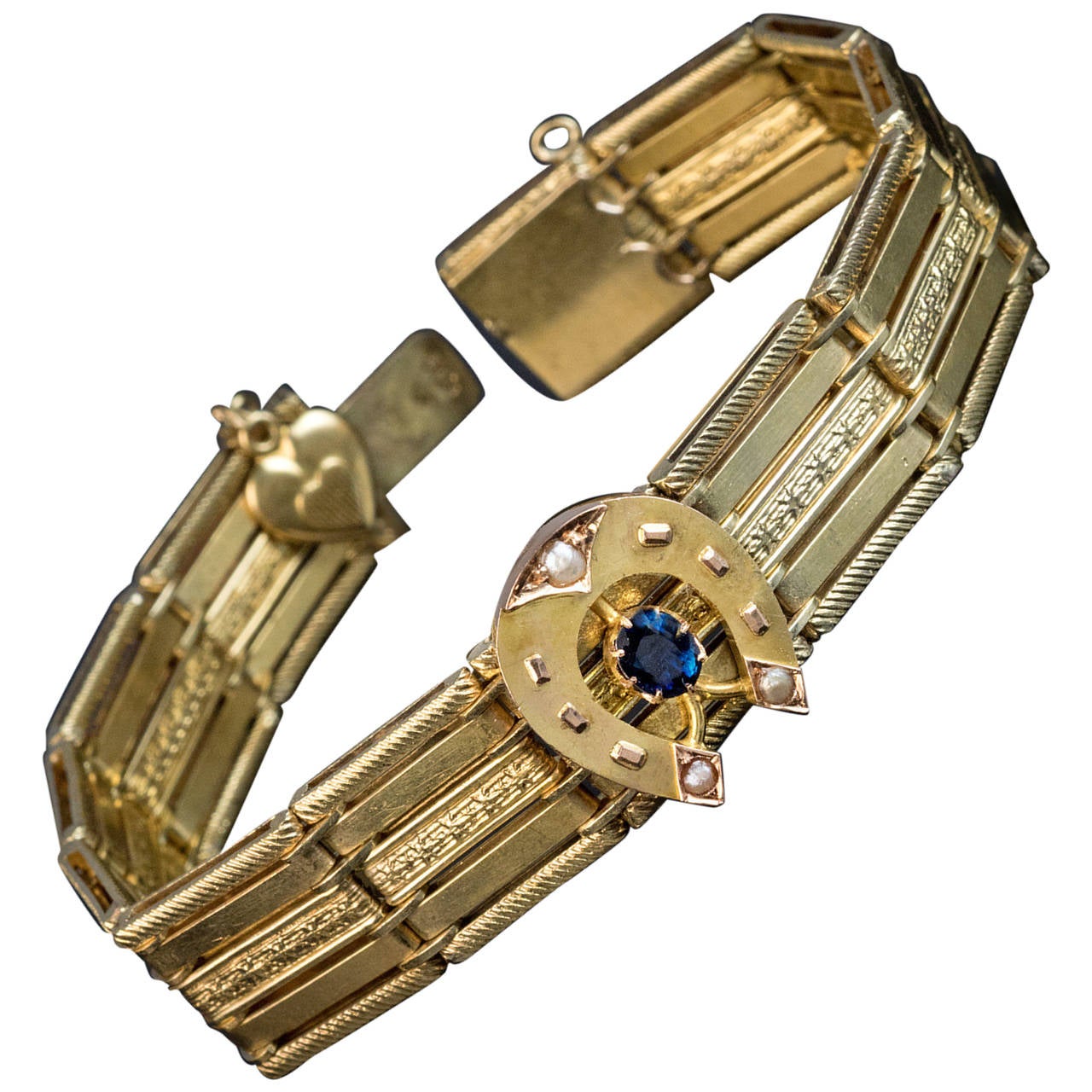 Antique Russian Horseshoe Gold Bracelet