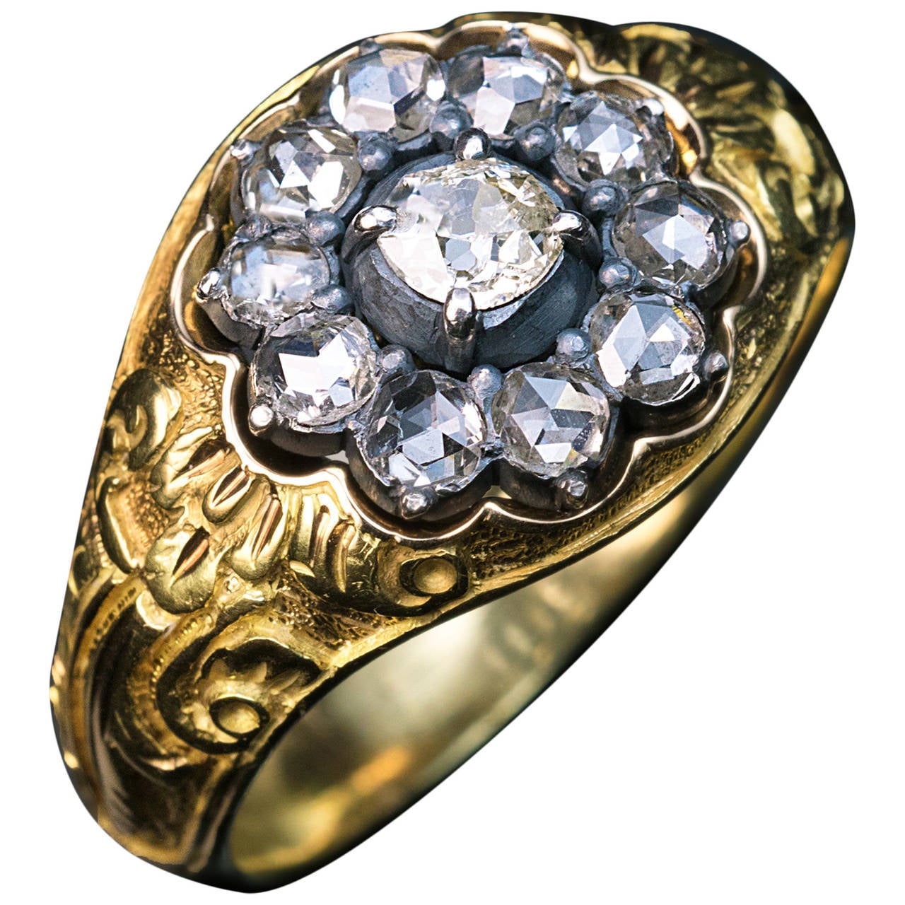 Russian Mens Diamond Rings - For Sale on 1stDibs | solitaire rings for men