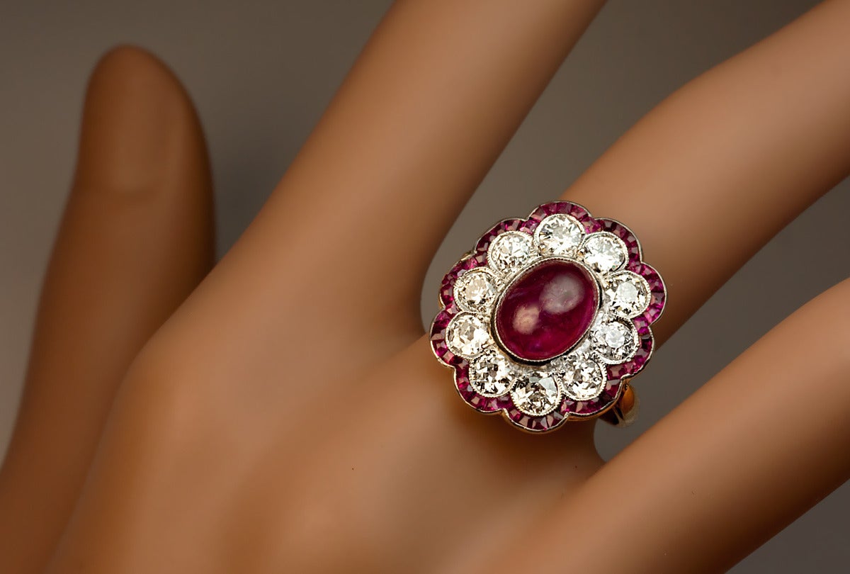 burma ruby engagement ring