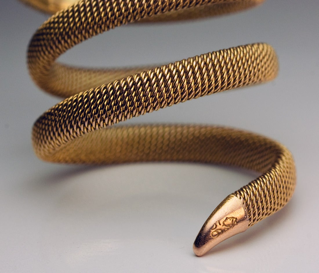 Victorian Antique Gold Snake Ring