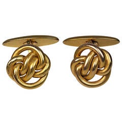 Antique Russian Gold Knot Cufflinks