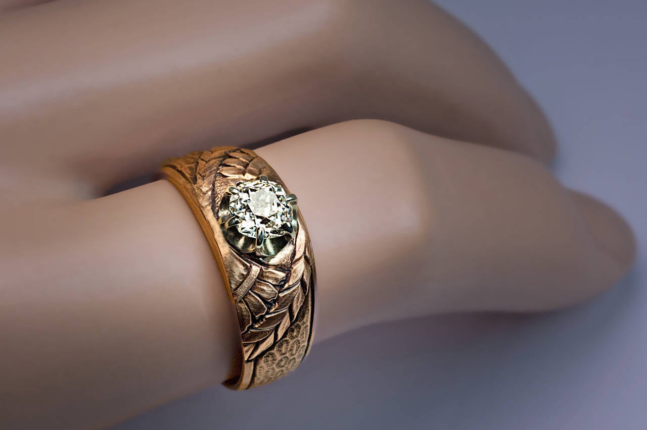 mens antique diamond ring