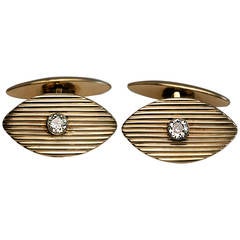 Marchak Antique Russian Diamond Gold Cufflinks 2