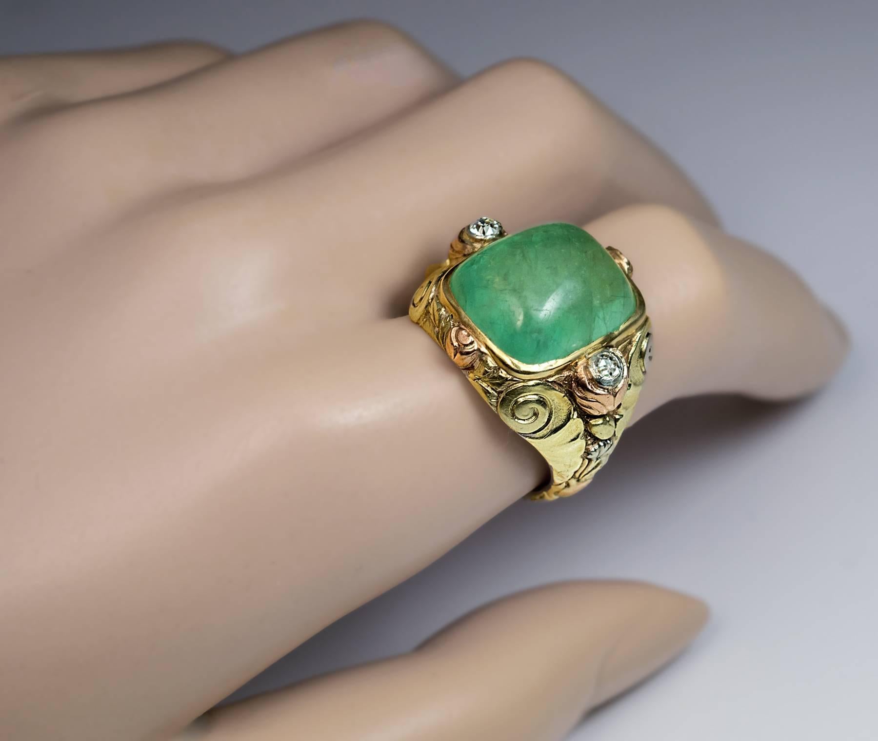 emerald gold rings