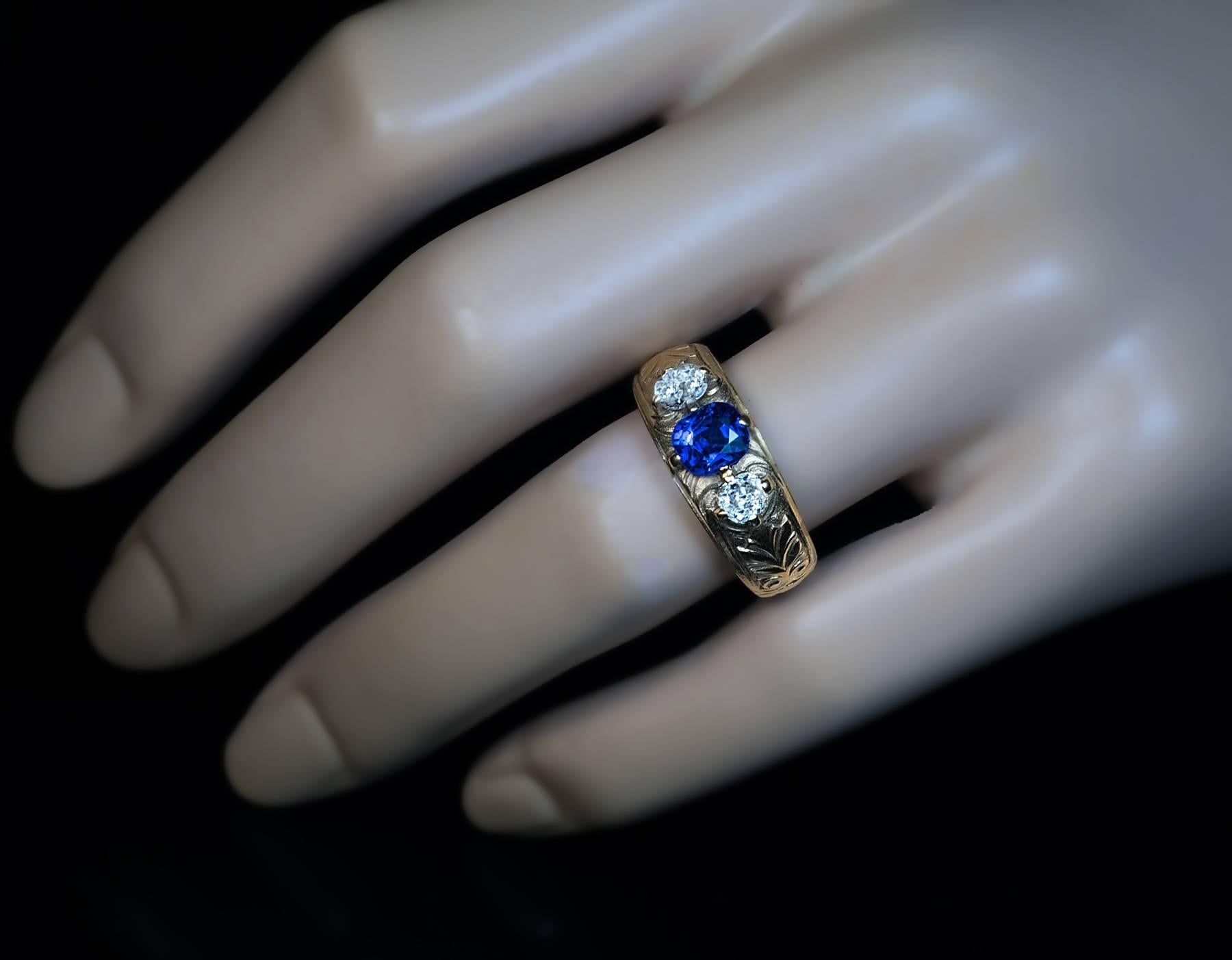 men's antique sapphire rings