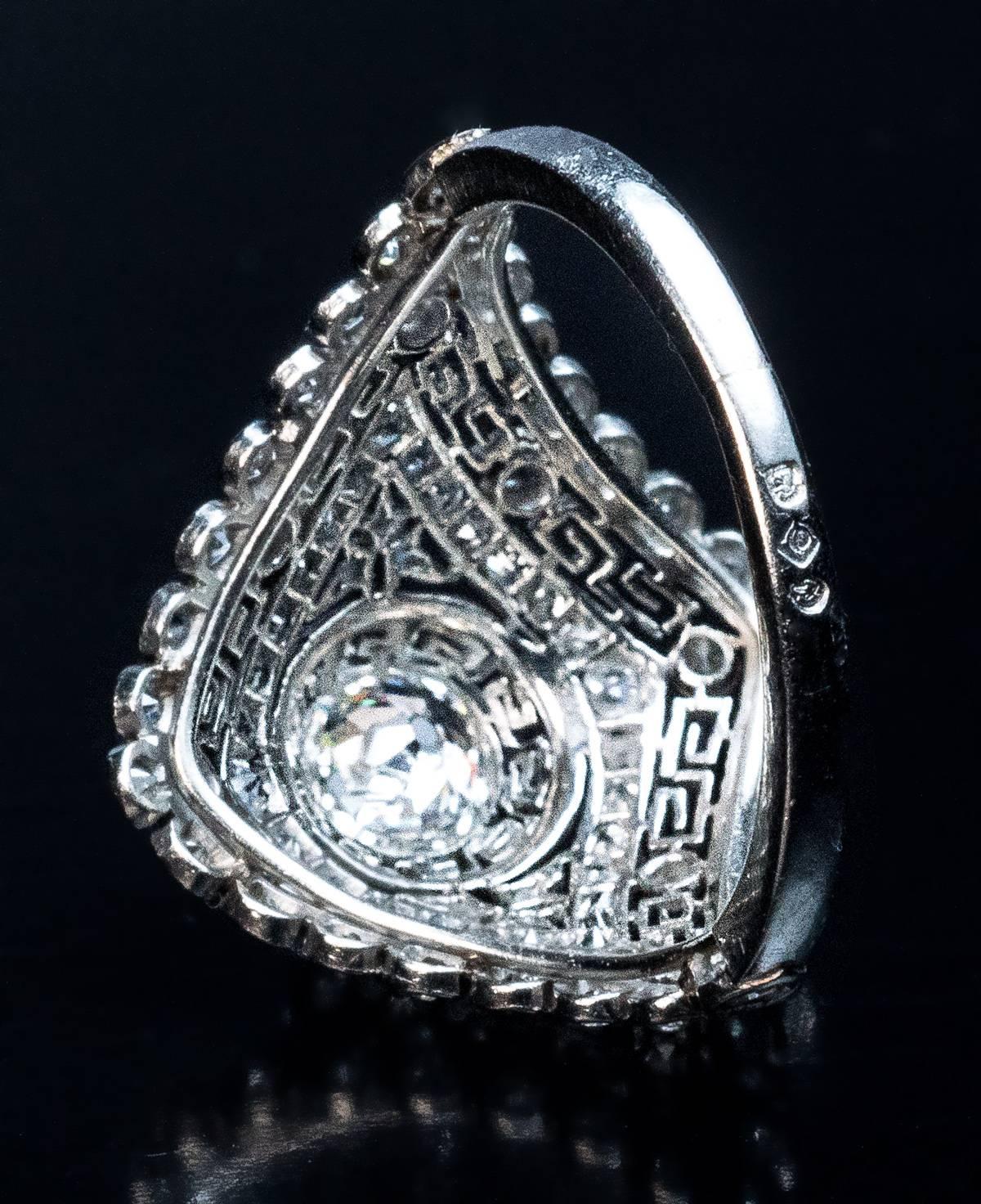 Women's Art Deco Diamond Platinum Engagement Ring