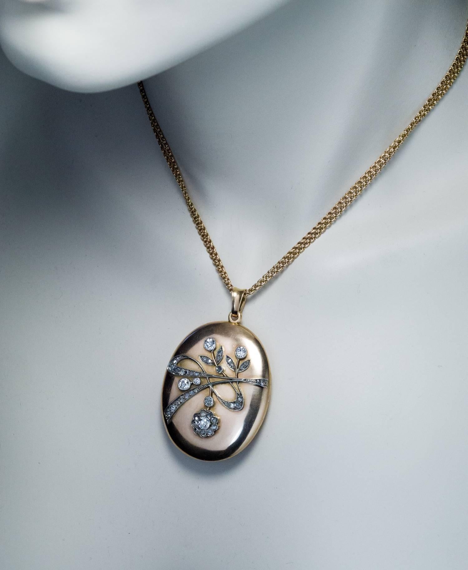 antique diamond locket