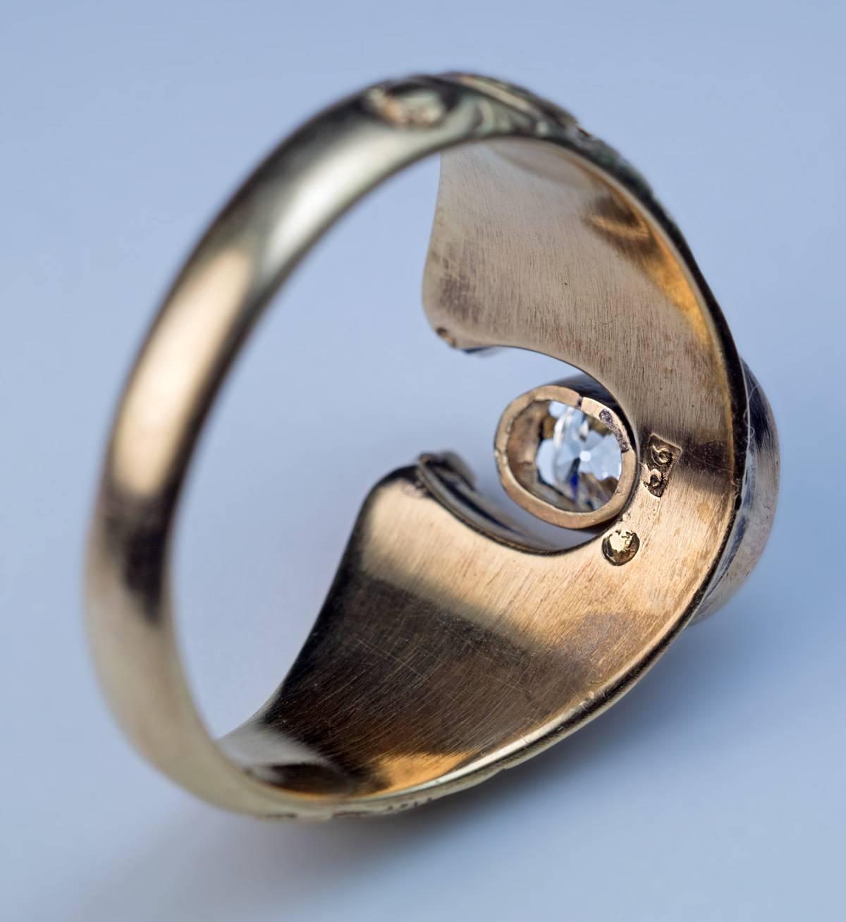 mens diamond horseshoe ring