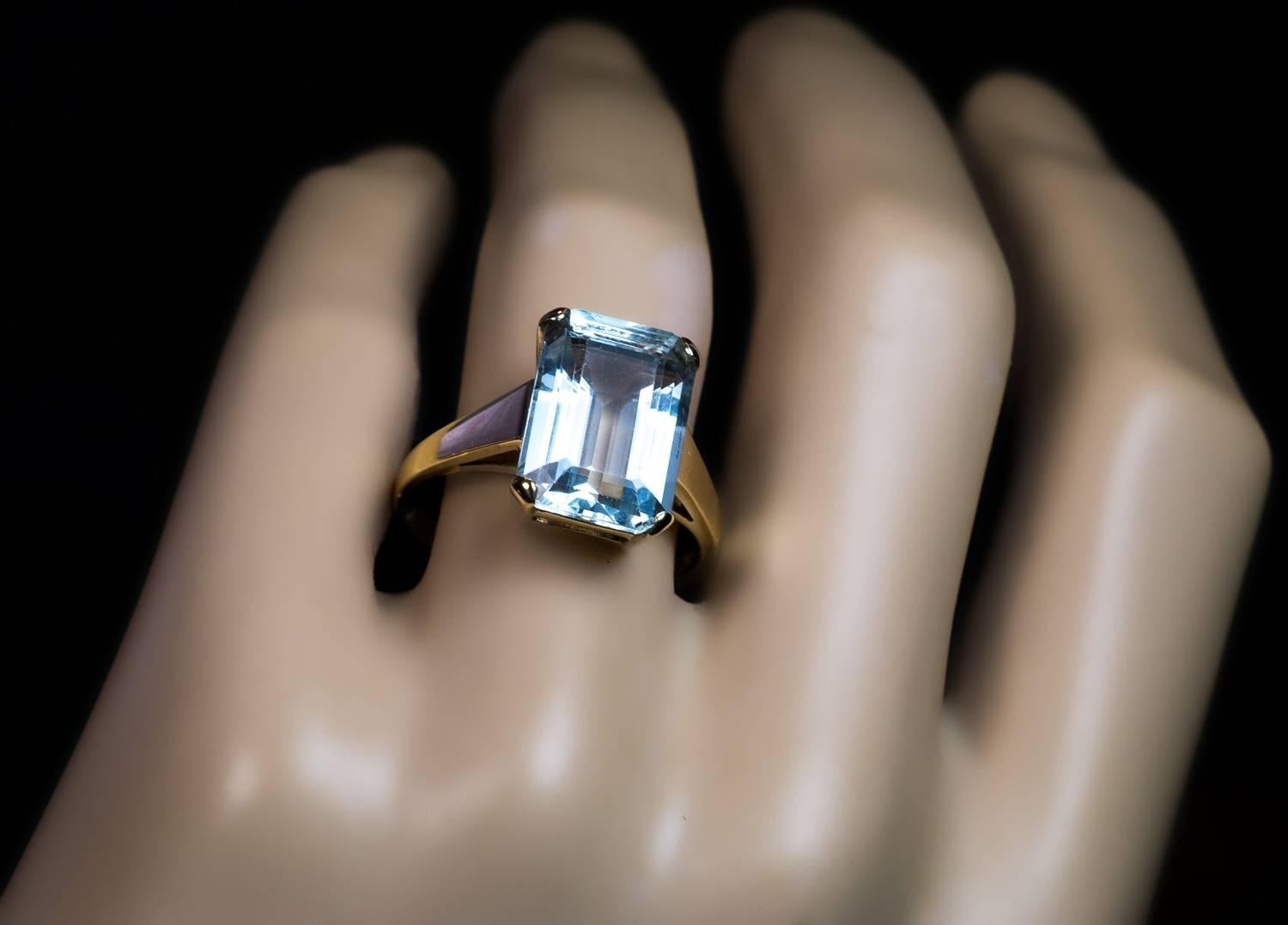 6 carat aquamarine ring