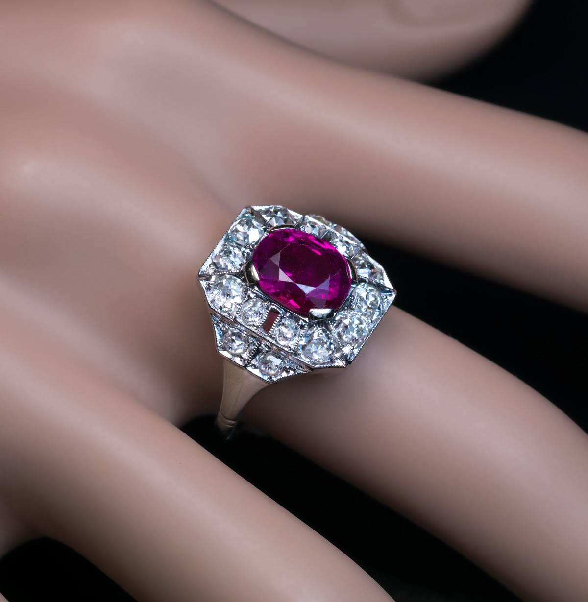 platinum ruby engagement rings