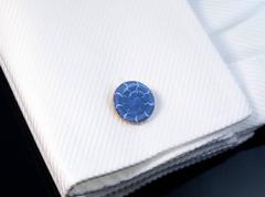 Faberge Antique Russian Guilloche Enamel Double Cufflinks