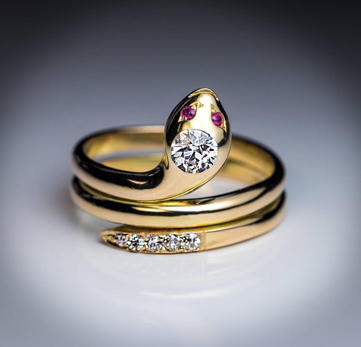antique snake ring
