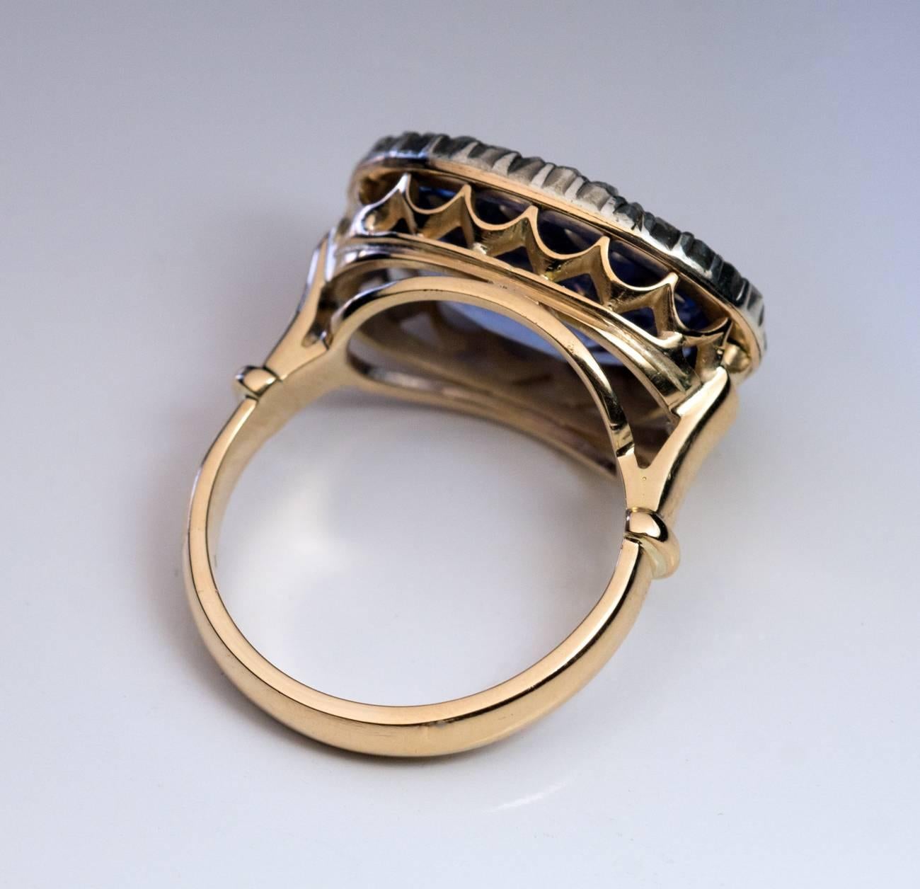 antique ceylon sapphire ring