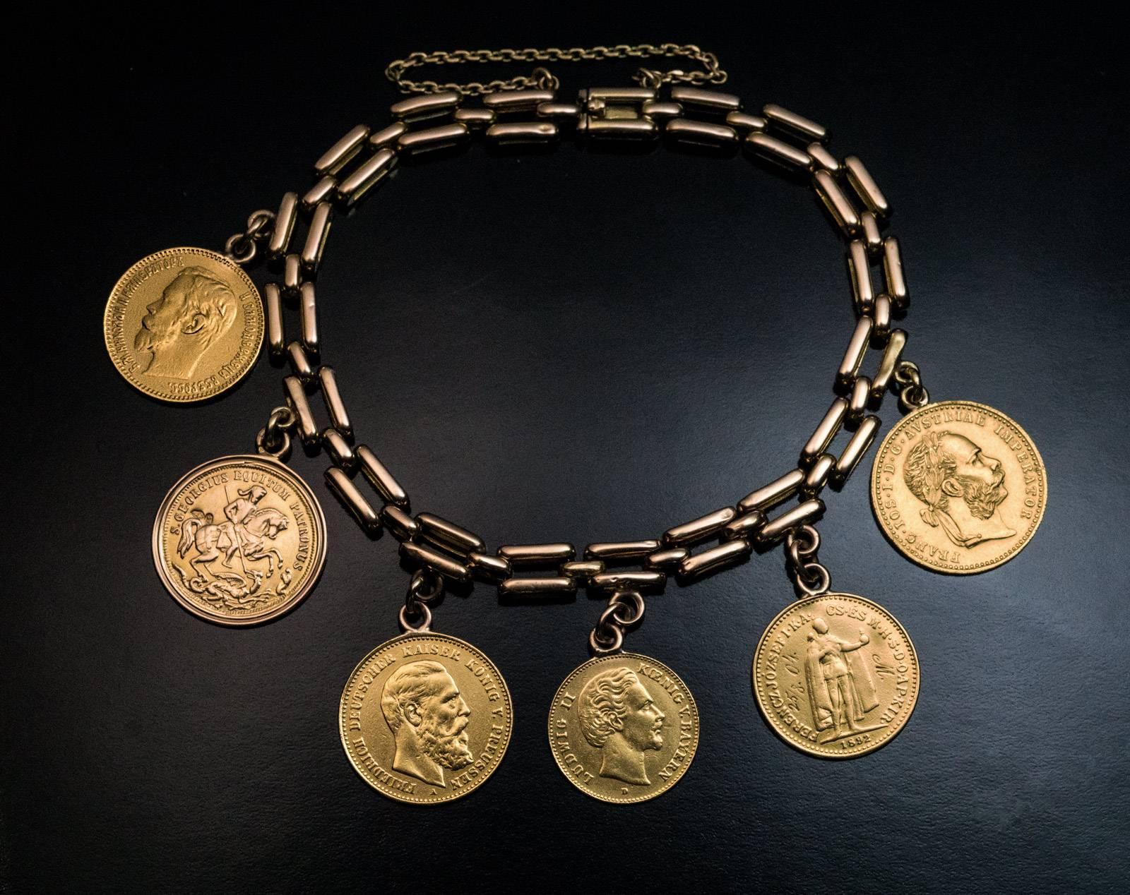 antique coin bracelet