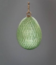 Antique Faberge Enamel Miniature Egg Pendant