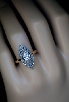 Art Deco 1930S Russian Diamond Engagement Ring
