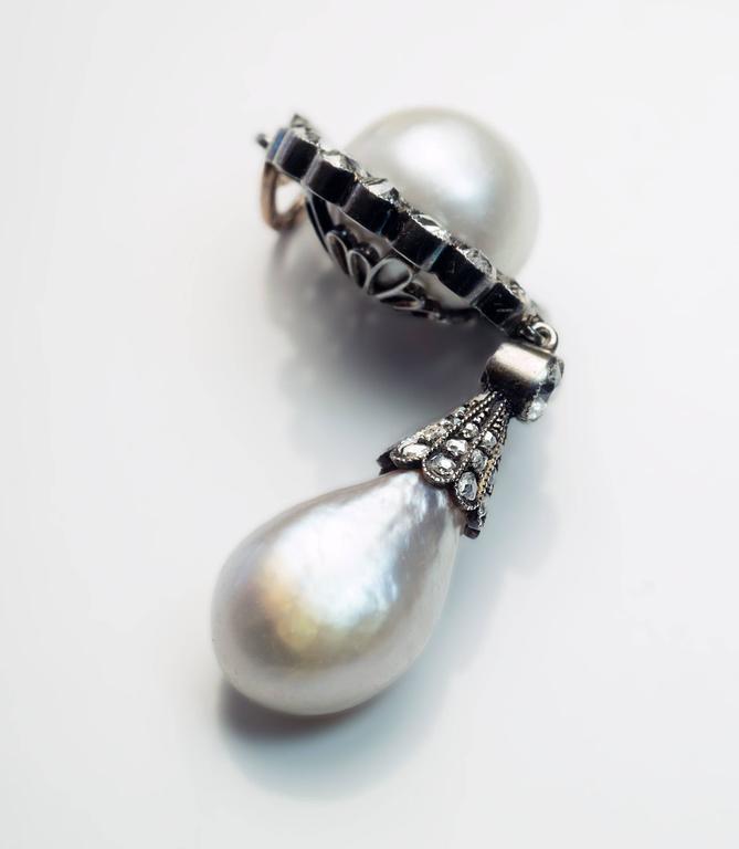 Faberge Antique Natural Pearl Diamond 
