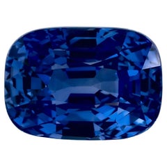 Vivid Blue Sapphire 4.27 Ct Cushion Loose Gemstone