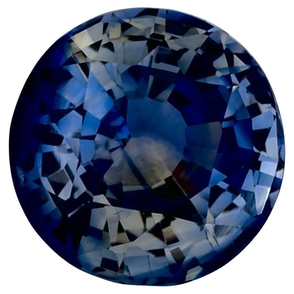 1.02 Karat Blauer runder Saphir, loser Edelstein im Angebot