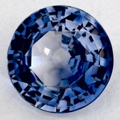 1.27 Ct Blue Sapphire Round Loose Gemstone